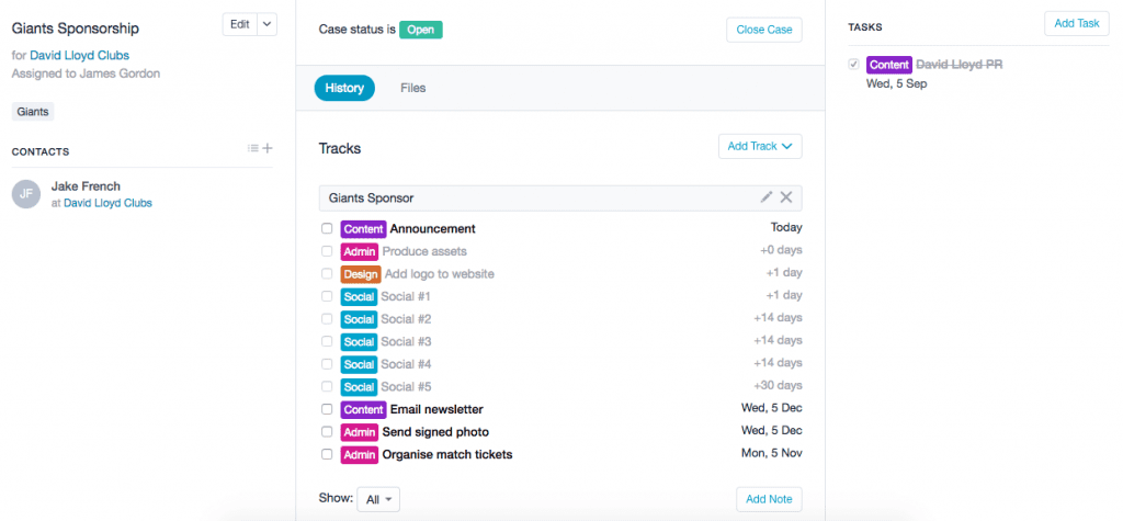 Managing sponsors and activation using Capsule CRM | JDG Sport